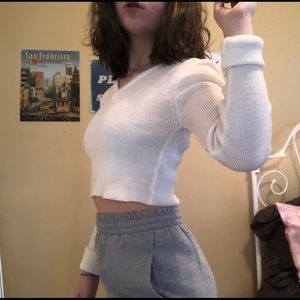 Vintage Korean cropped sweater